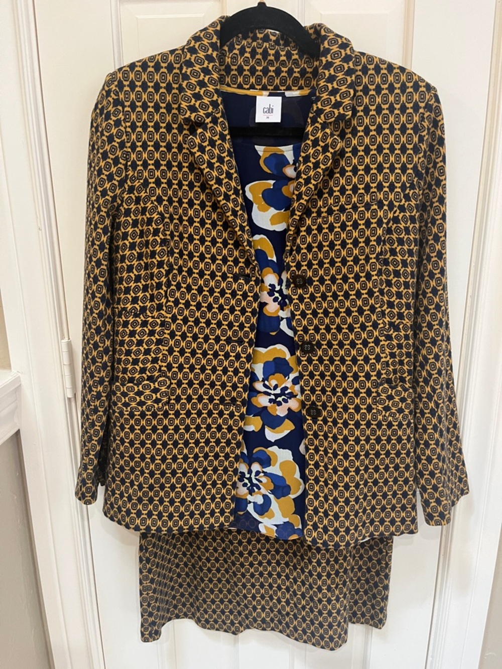 CAbi Gold & Navy 3 pc Suit